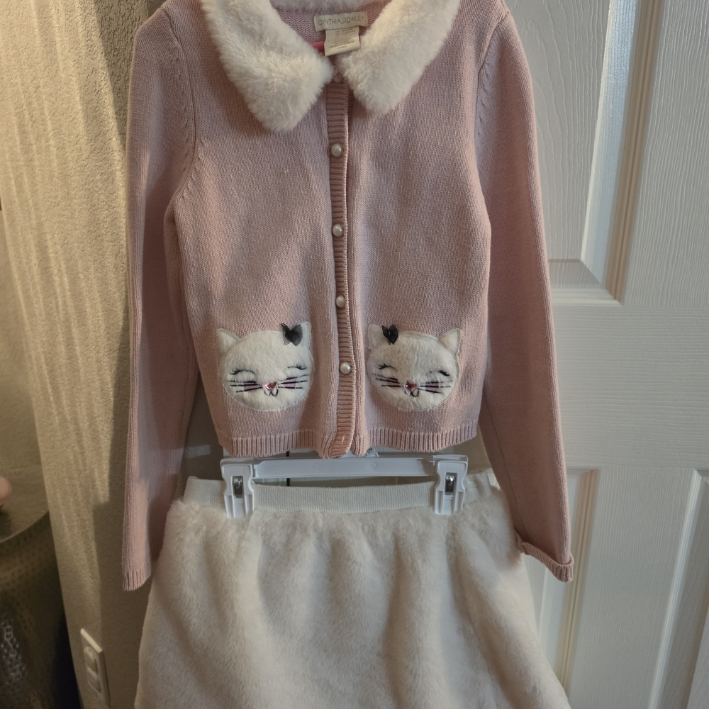 Pink Cat Design Kids Jacket
